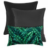 Set de cojines Negro y Gris con motivo Bosque