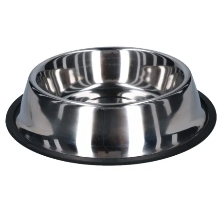 Comedero de acero inoxidable para mascotas, resistente y fácil de limpiar