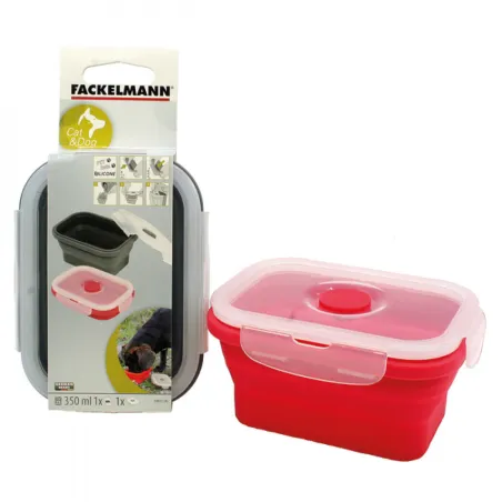 Comedero para perro cuadrado 350ml de material resistente, accesorios para mascotas