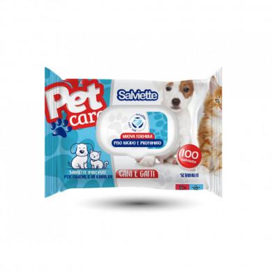 Toallitas para mascotas 100 unidades con pop-up