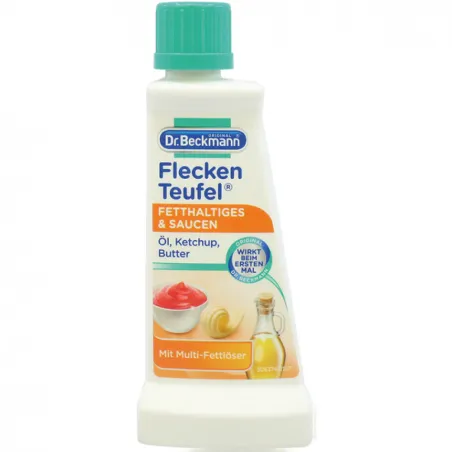 Dr. Beckmann Quitamanchas de Precisión para grasa y salsas 50ml, producto de cuidado eficaz