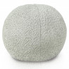 Gris oscuro bouclé cojin decorativo bola