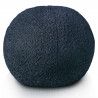 Azul marino bouclé cojin decorativo bola