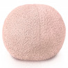 Rosa empolvado bouclé cojin decorativo bola