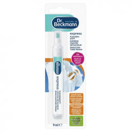 Dr. Beckmann lápiz quitamanchas Express 9ml, producto de cuidado eficaz para telas