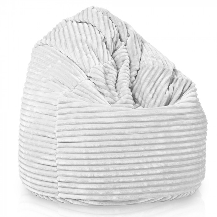 Blanco puff pera xxl stripe