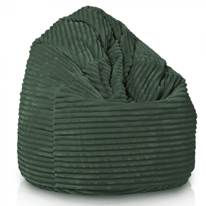 Verde oscuro puff pera xxl stripe