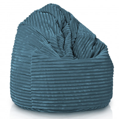 Azul puff pera xxl stripe