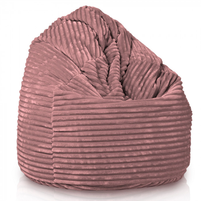 Rosa desteñido puff pera xxl stripe