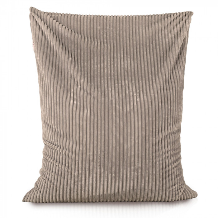 Beige puff almohada xl stripe