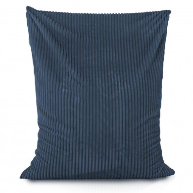 Azul marino puff almohada stripe