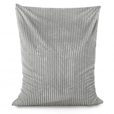 Gris claro puff almohada stripe