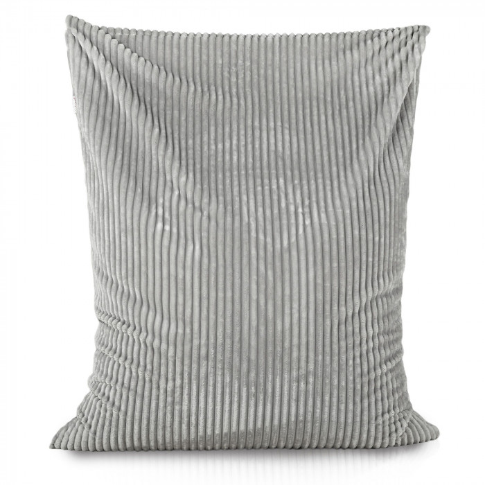 Gris claro puff almohada xl stripe