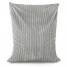 Gris claro puff almohada stripe