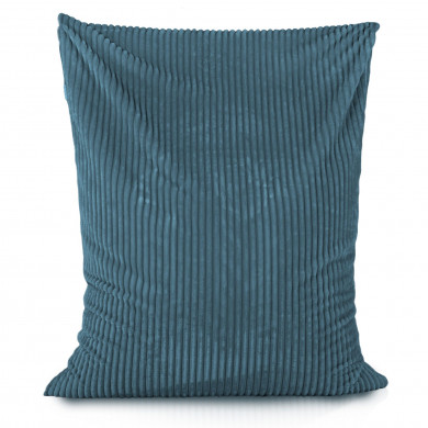 Azul puff almohada stripe