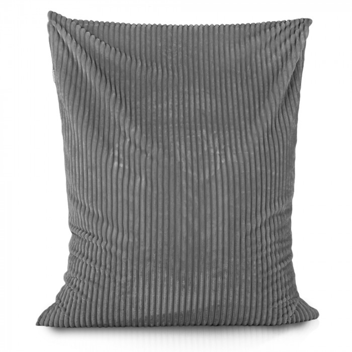 Gris puff almohada xxl stripe