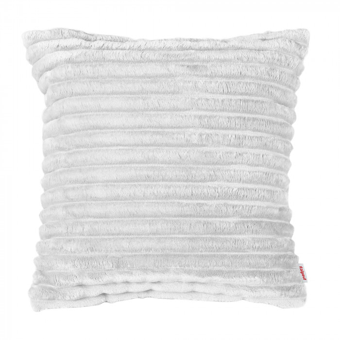 Blanco almohada decorativa cuadrada stripe