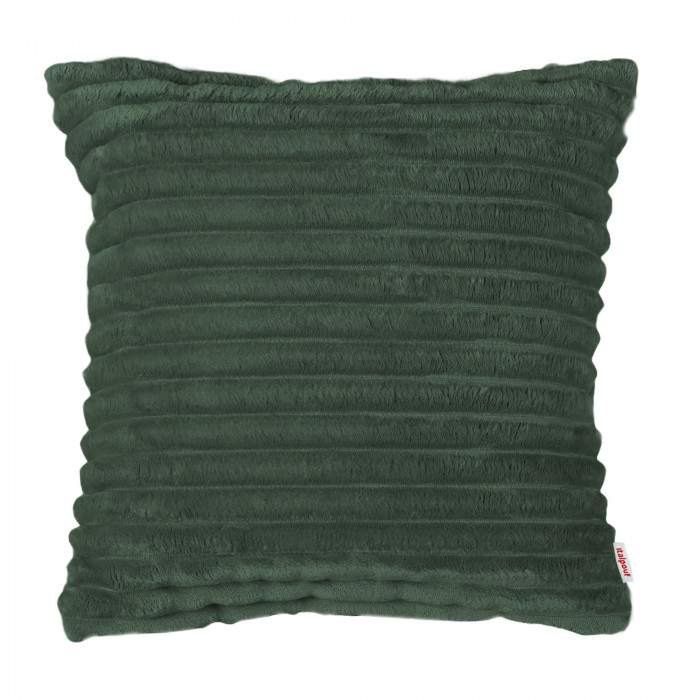 Verde oscuro almohada decorativa cuadrada stripe