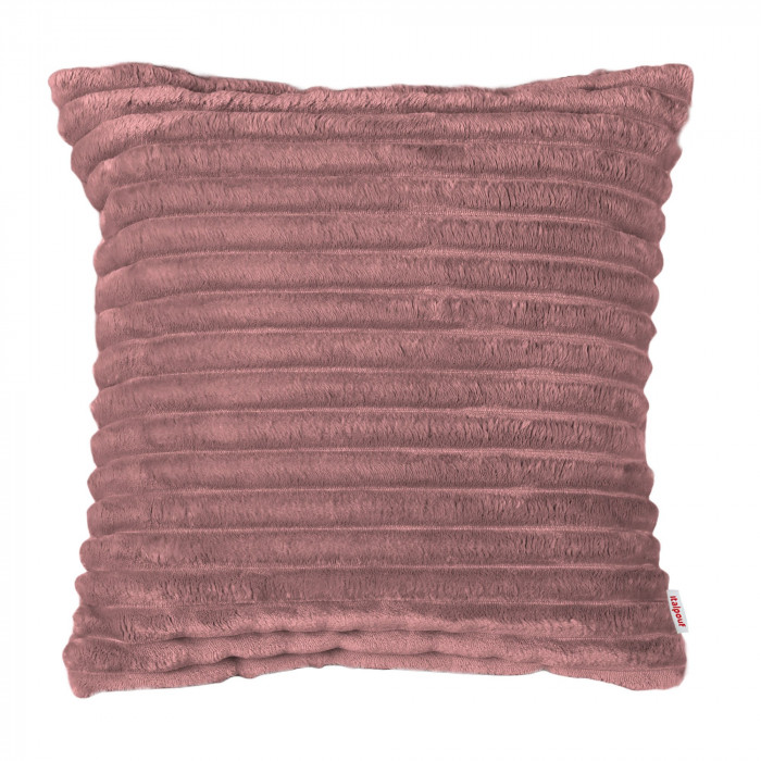 Rosa desteñido almohada decorativa cuadrada stripe