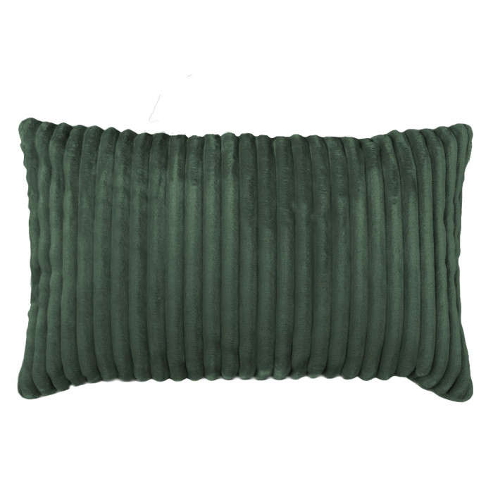 Verde oscuro almohada decorativa rectangular stripe