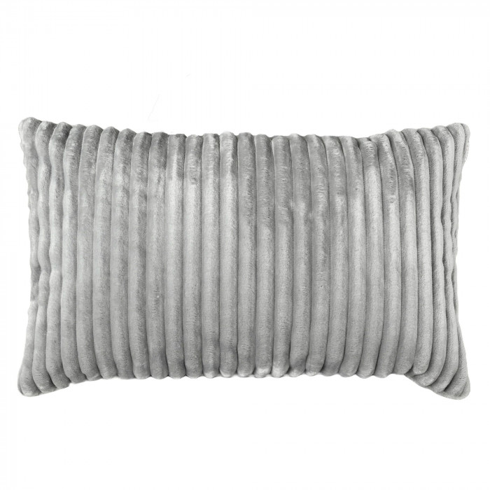 Gris claro almohada decorativa rectangular stripe