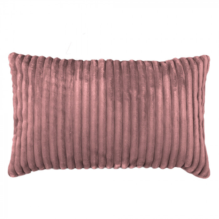 Rosa desteñido almohada decorativa rectangular stripe
