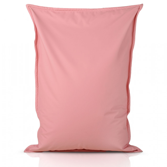 Rosa claro Puff Almohada cuero ecológico