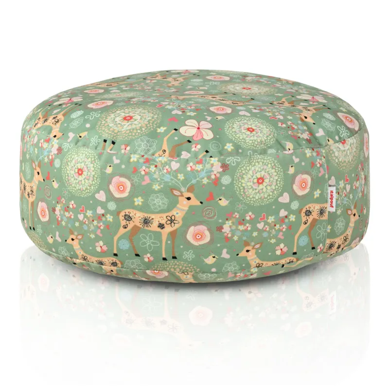 Puff Reposapiés Redondo - Tejido Estampado Premium – vista 3