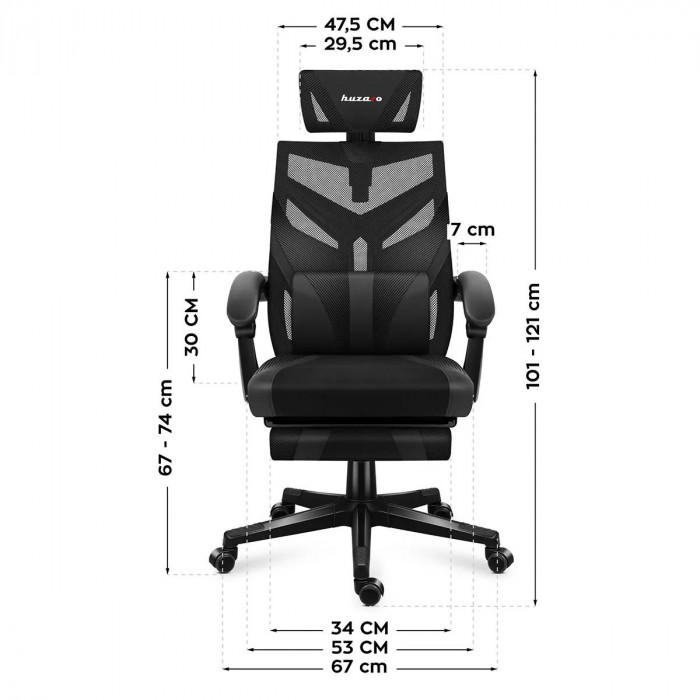 Dimensiones del Huzaro Combat 5.0 Negro