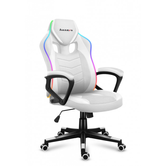 Silla Gaming Huzaro Force 2.5 RGB Mesh Blanca