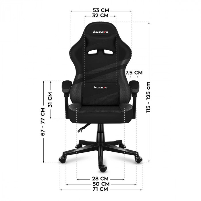 Dimensiones de la silla de carbono Huzaro Force 4.4