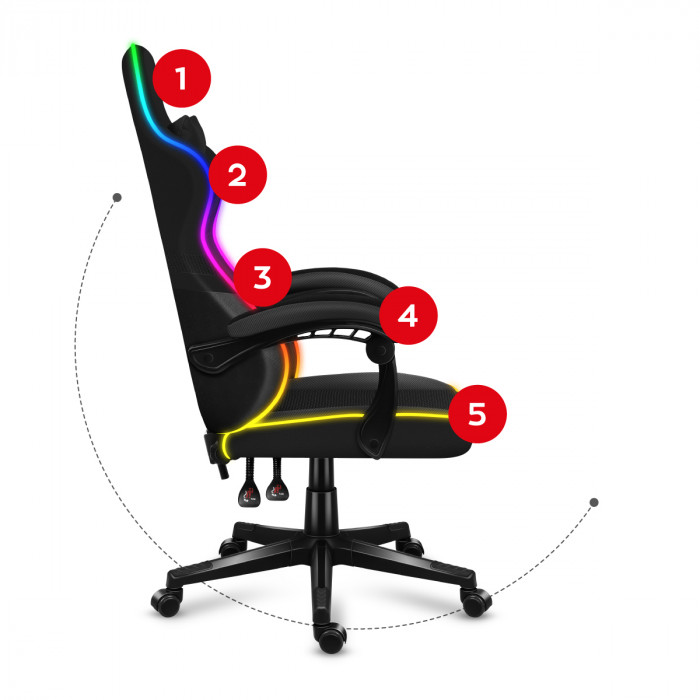 Silla ergonómica para juegos Force 4.4 RGB Negro