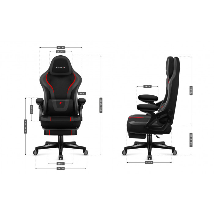 Dimensiones de la silla Huzaro Force 4.6