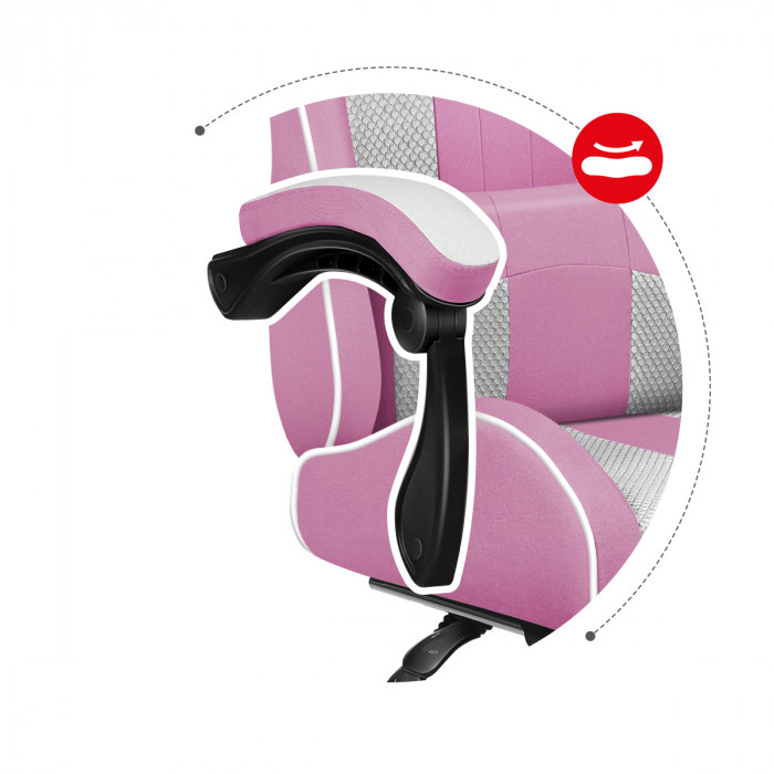 Cojín lumbar para silla gaming Huzaro Force 4.7 Rosa Mesh