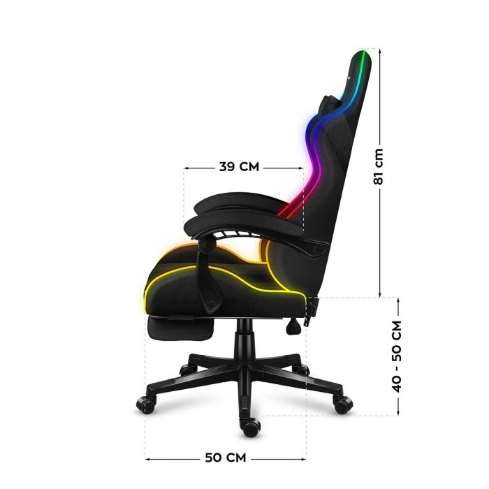 Dimensiones de la silla Huzaro Force 4.7 RGB Mesh