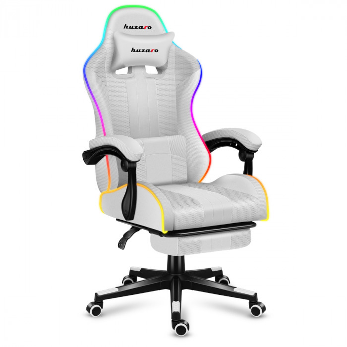 Silla Gaming HUZARO Force 4.7 RGB Blanca