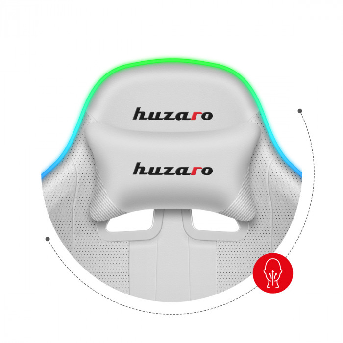 Cojín lumbar para silla de juegos Huzaro Force 4.7 Blanco RGB