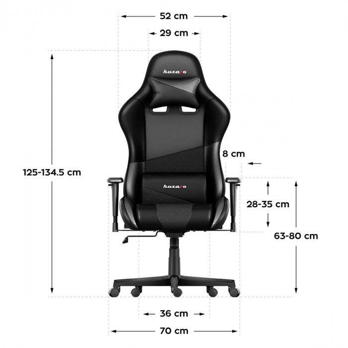 Dimensiones de la silla de carbono Huzaro Force 6.2