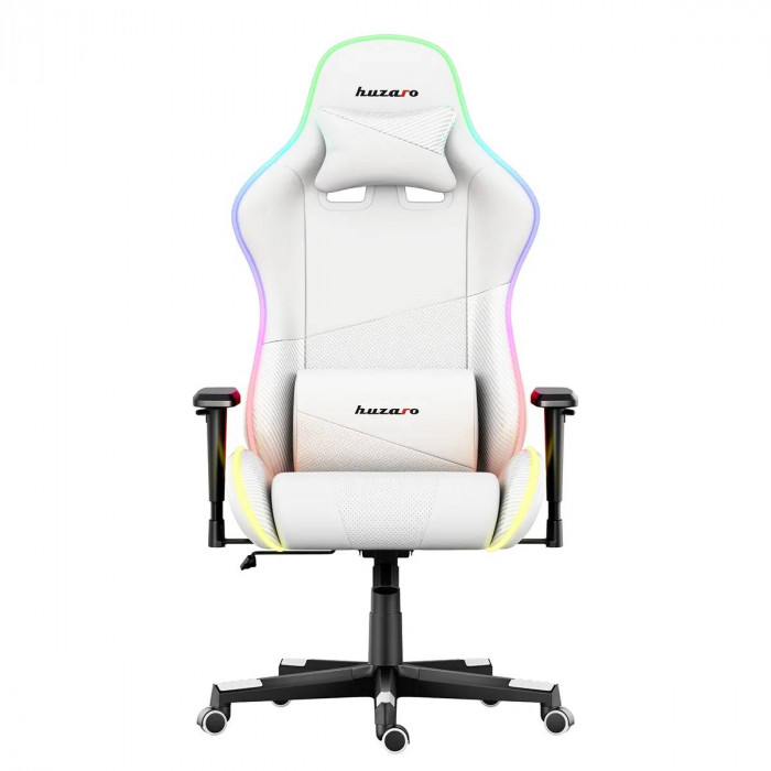 Frontal de la silla gamer Huzaro Force 6.2 Blanco RBG