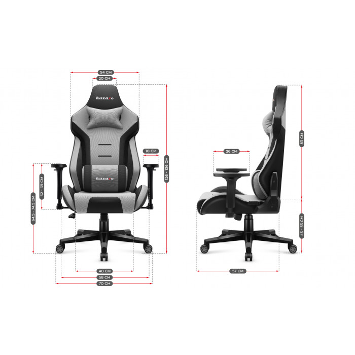 Dimensiones de la silla Huzaro Force 7.6