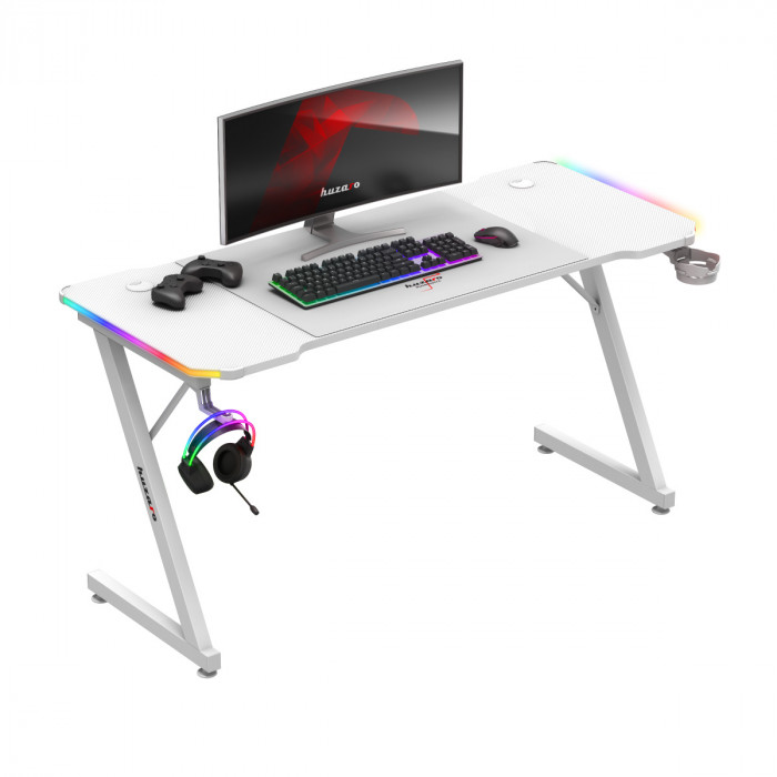 Escritorio para juegos Huzaro Hero 3.3 RGB blanco.