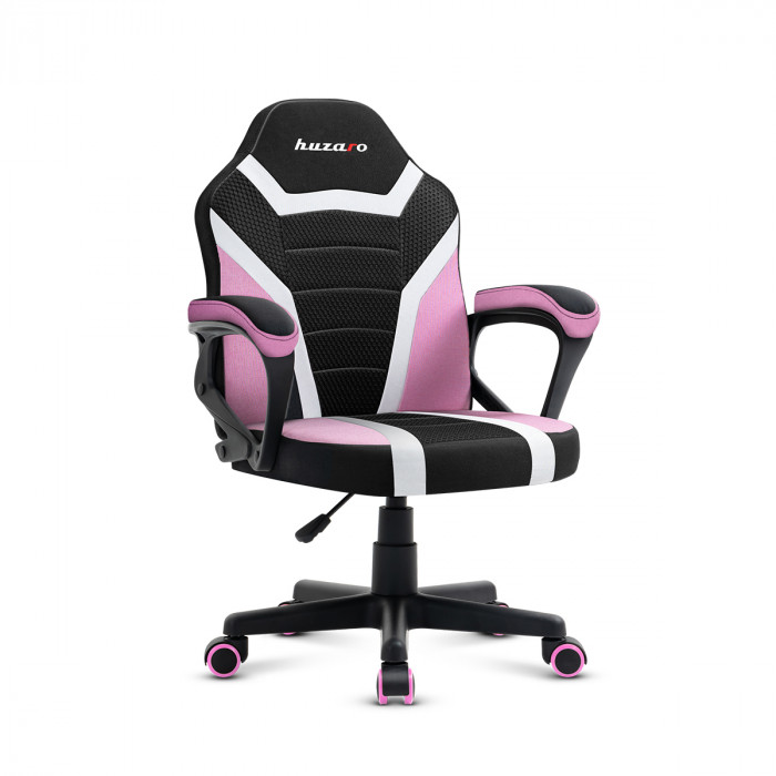 HUZARO RANGER 1.0 Silla de juego de malla rosa para niños