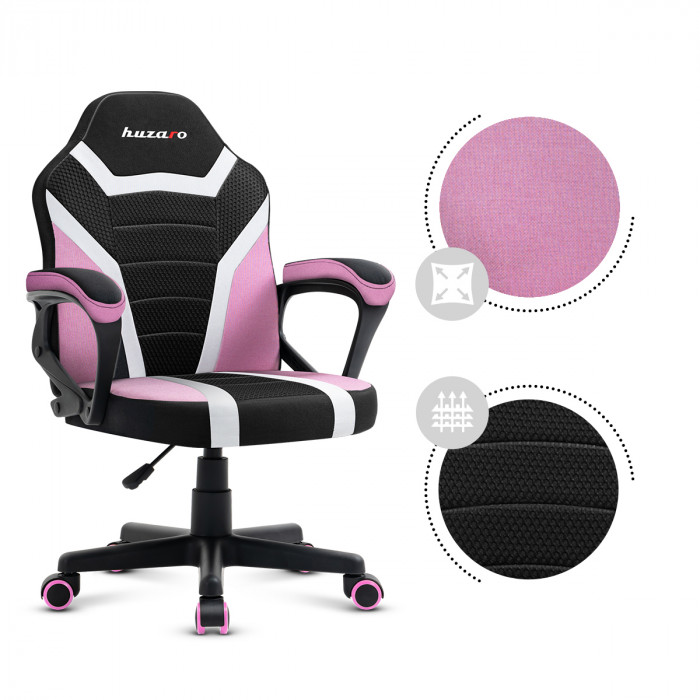 Inclinación derecha del asiento Huzaro Ranger 1.0 Rosa Mesh con tejidos