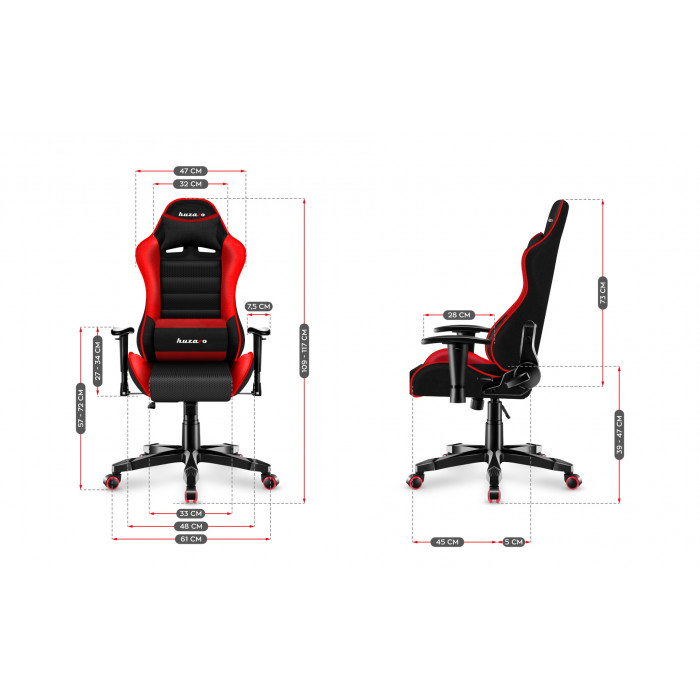 Dimensiones de la silla Ranger 6.0 Rojo