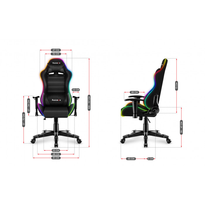 Dimensiones de la silla Ranger 6.0 RGB