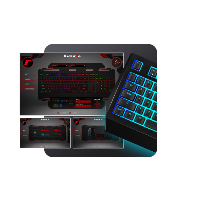 Controlador de teclado para juegos Huzaro Rocket 4.0