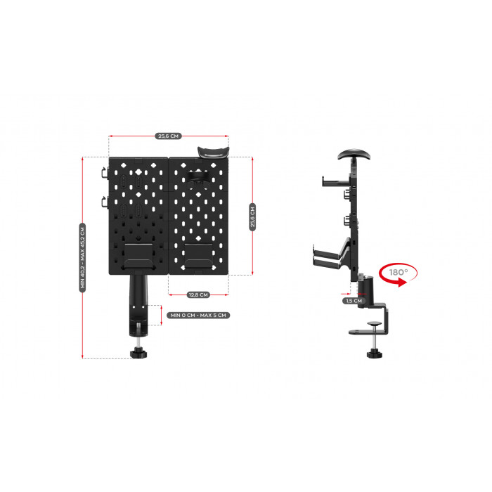 Dimensiones de la pared organizativa Sync 3.0