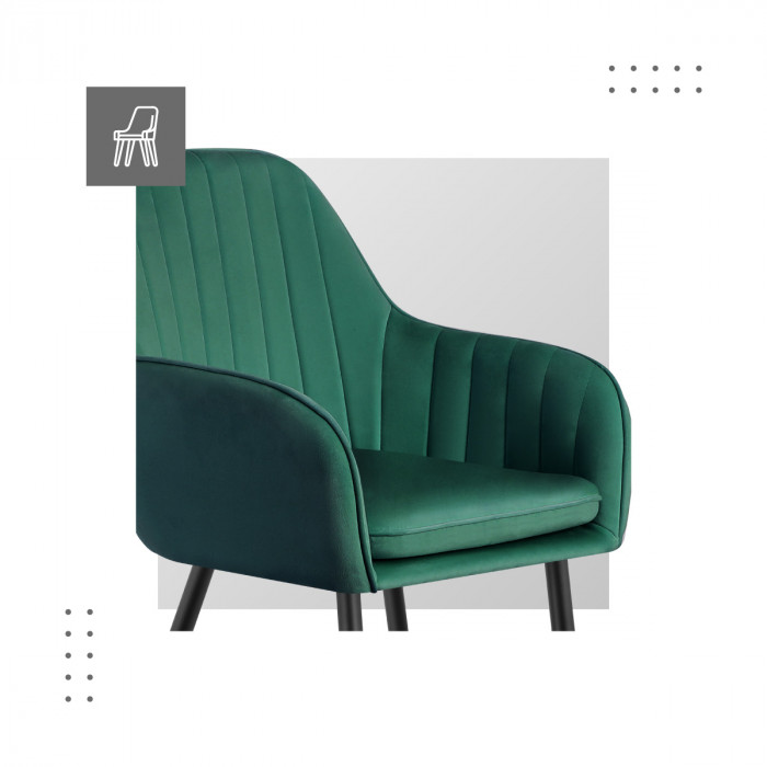 Precisión de los detalles en la silla Prince 6.0 verde