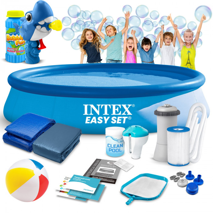 Piscina de expansión de jardín 366 x 76 cm 15in1 INTEX 28132 + máquina de burbujas ¡GRATIS!