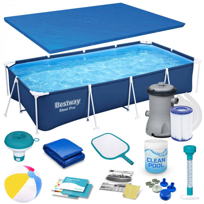 Bestway 56405N 400 x 211 x 81 cm 15en1 piscina de jardín con rejilla